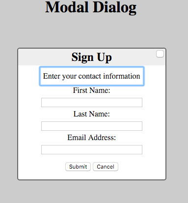 modal example